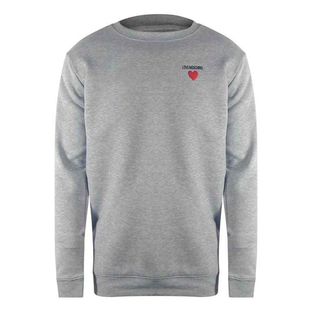 Love Moschino Mens Heart Logo Sweatshirt / Gray